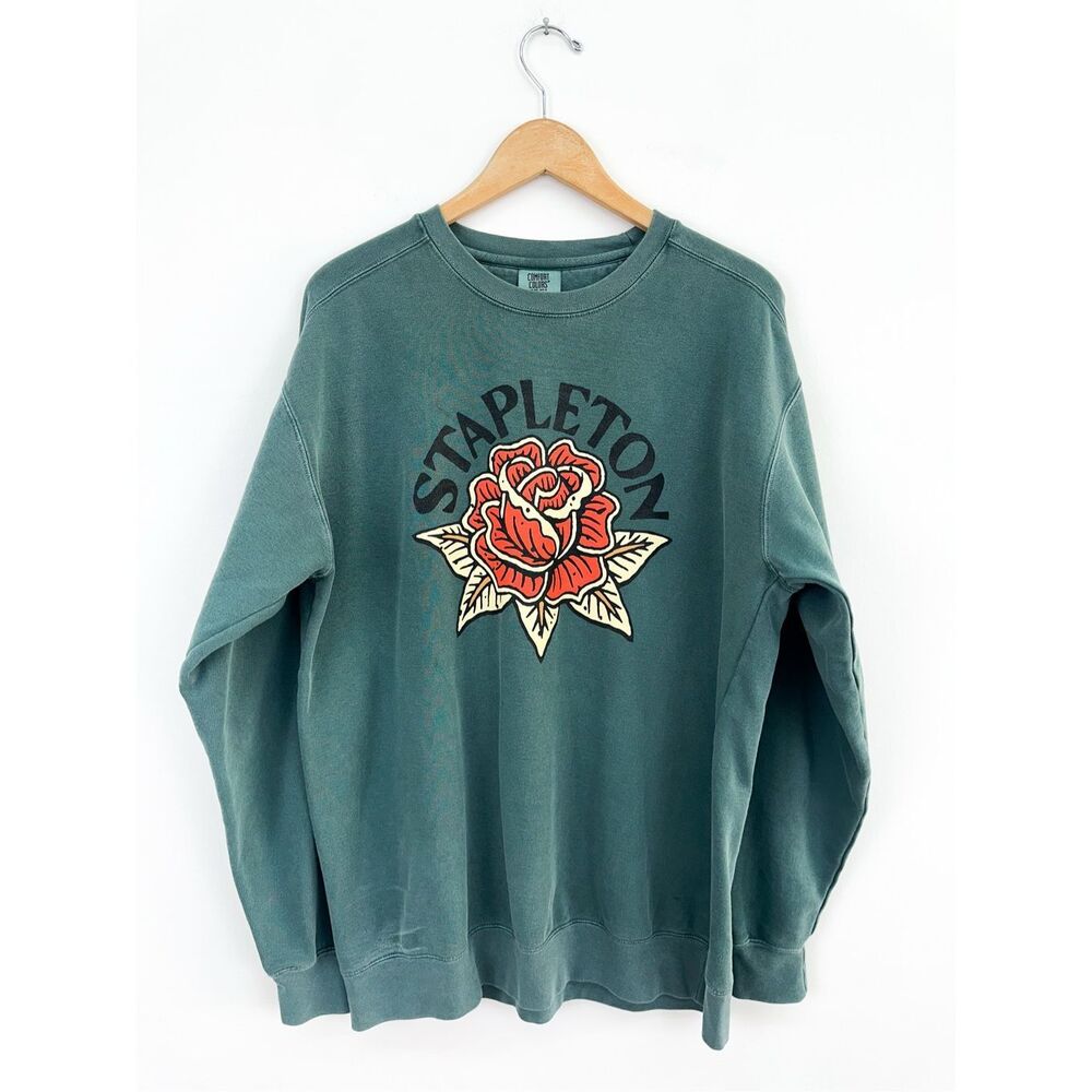 Chris Stapleton Unisex Rose Comfort Colors Crewneck Sweatshirt